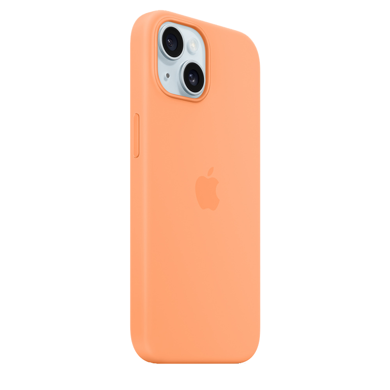 Apple Etui silikonowe z MagSafe iPhone 15 - Pomarańczowy Sorbet